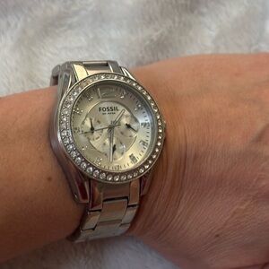 Fossil Riley Multi-Function Stainless Steel Watch